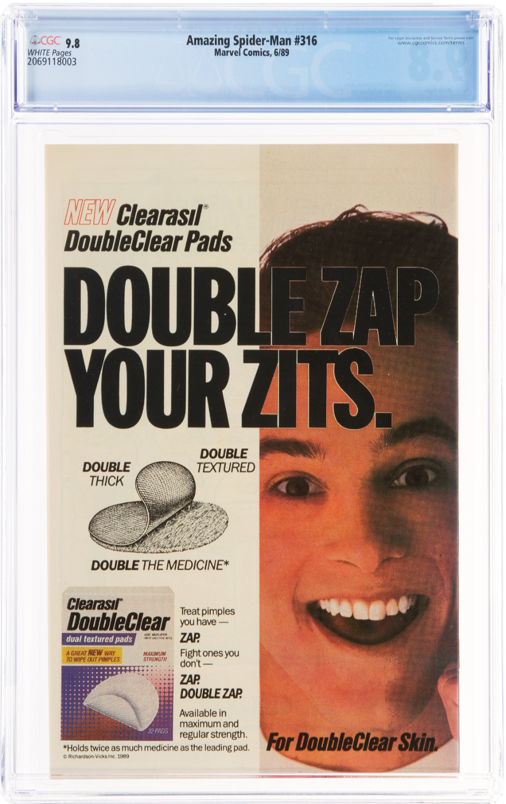 White Pages Newsstand! Amazing Spider-Man #316 CGC 9.8  1st Venom Cover