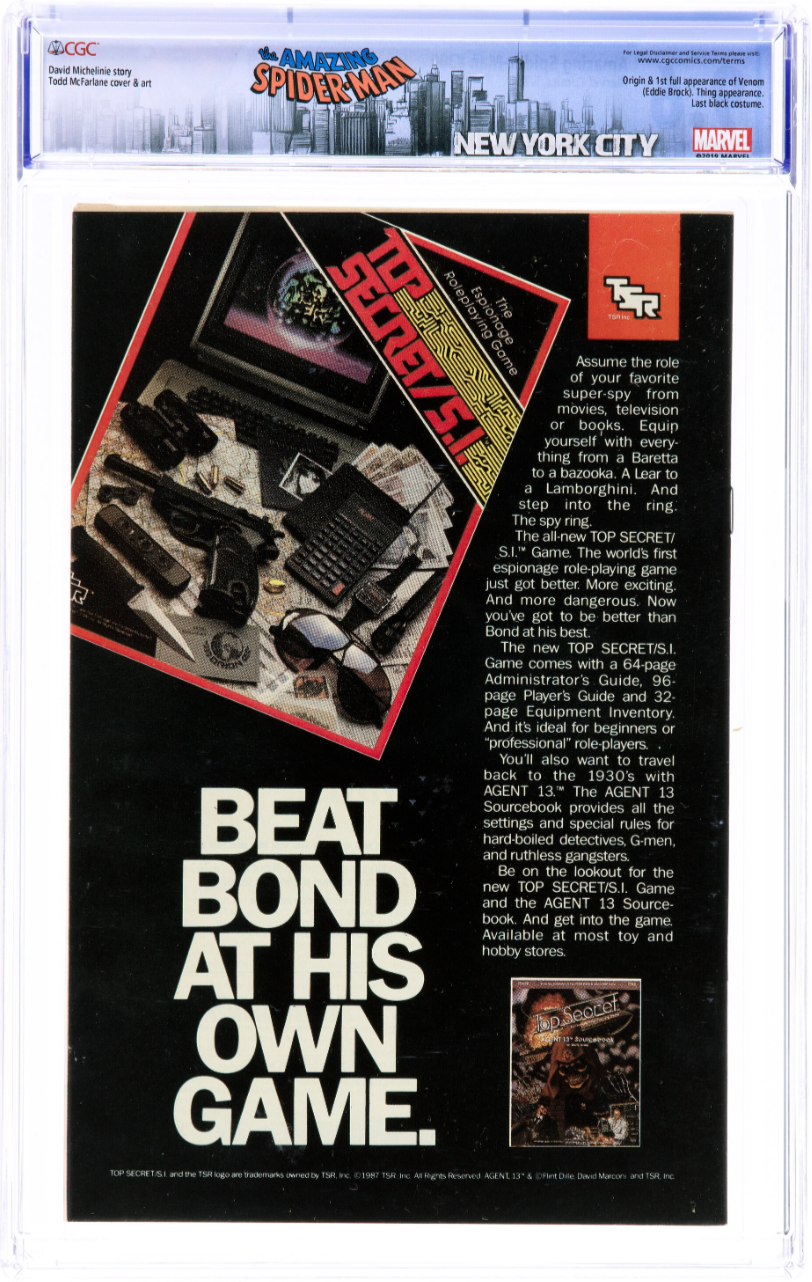 White Pages Newsstand! Amazing Spider-Man #300 CGC 9.6 - Venom Custom Label