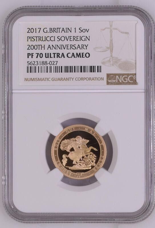 1989 - 2017 Gold Full & Half Sovereign Reverse Designs Collection NGC PF70
