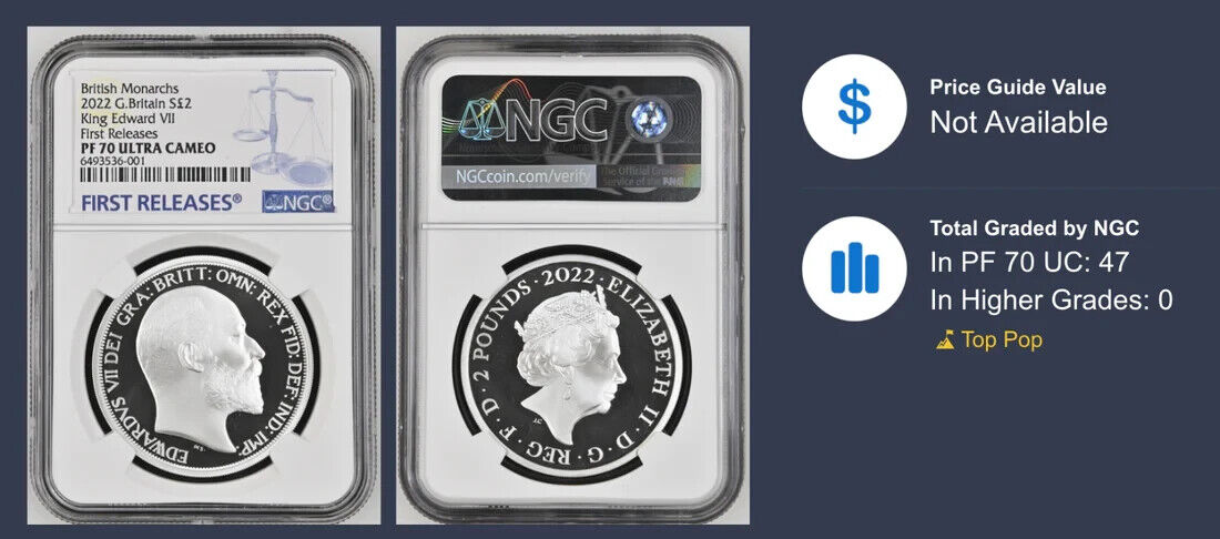 British Monarchs King Edward VII 2022 1oz Silver Proof NGC PF70 UC First Release