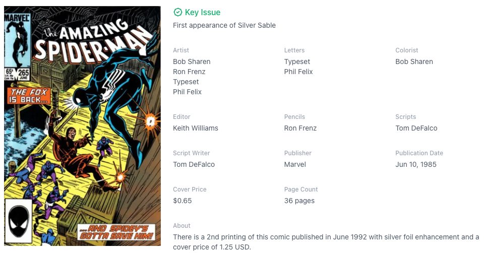 White Pages! Amazing Spider-Man #265 CGC 9.4 - 1st Appearance of Silver Sable