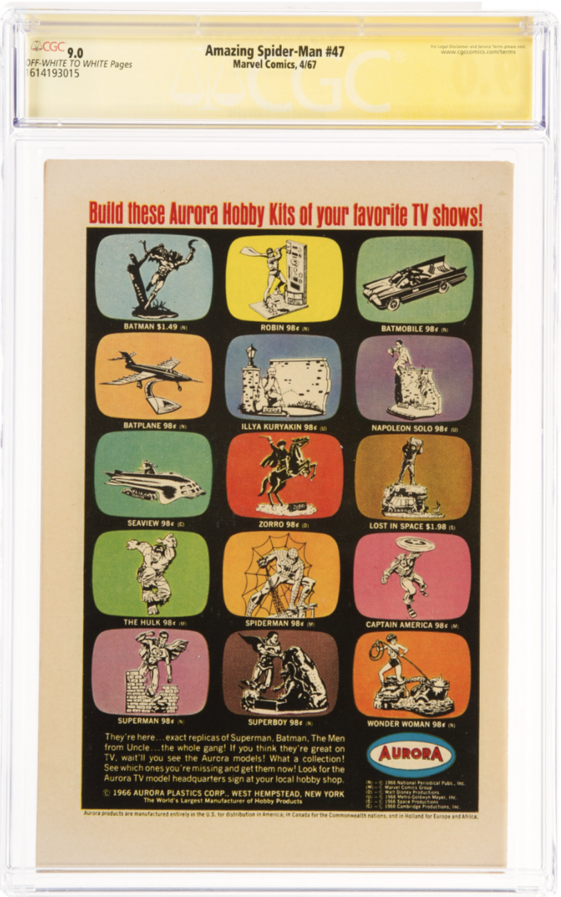 Amazing Spider-Man #47 CGC 9.0 Signature - John Romita