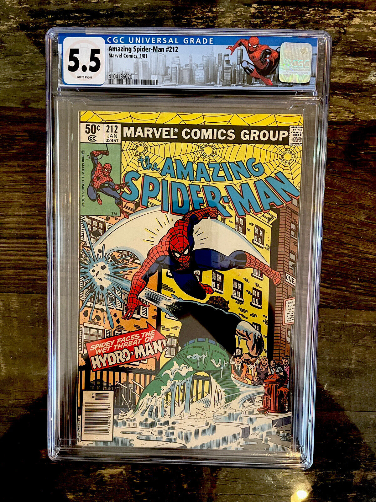 White Pages Newsstand! Amazing Spider-Man #212 CGC 5.5 - 1st Hydro Man