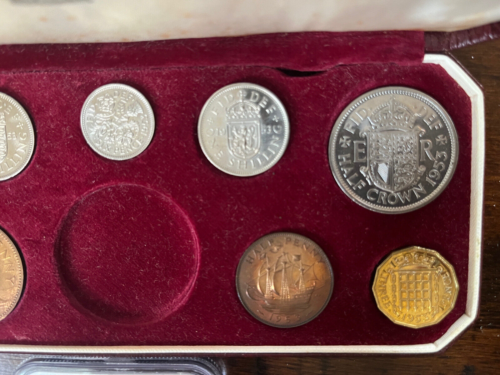 Rare Cameo! 1953 Great Britain Proof Crown Set - Coronation Crown NGC PF65 Cameo