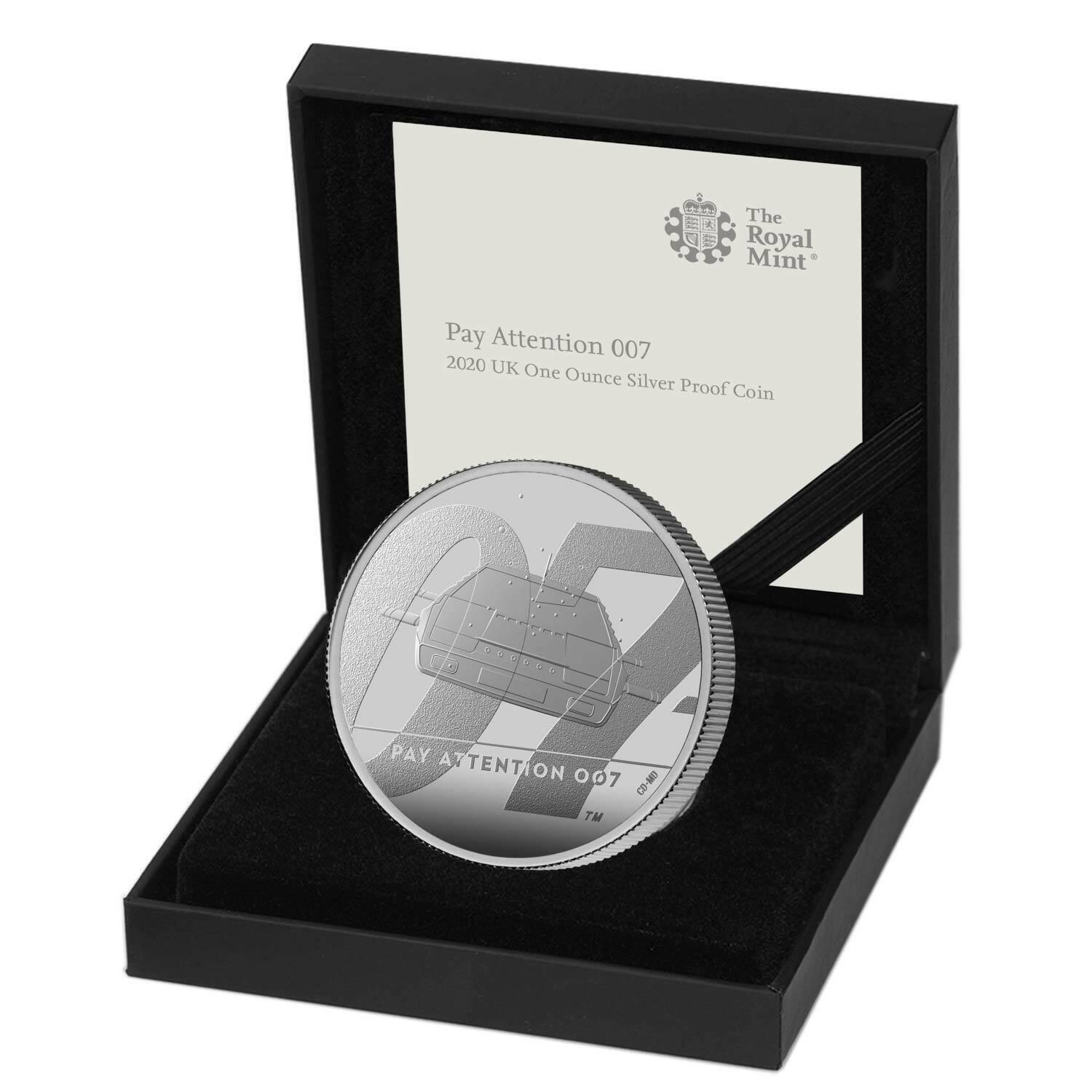 2020 G.Britain Pay Attention James Bond 1 oz Silver Proof NGC PF70 Ultra Cameo