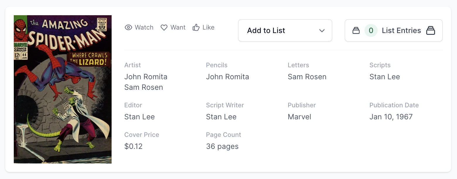 Spider-man Label Amazing Spider-Man #44 CGC 8.5 - 2nd Appearance of the Lizard