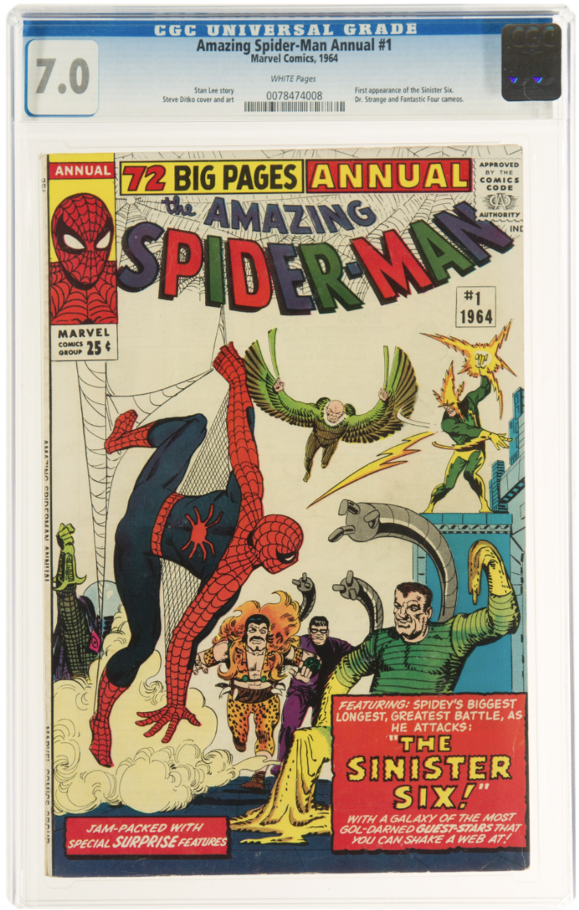 Extremely Rare White Pages! Amazing Spider-Man Annual #1 CGC 7.0