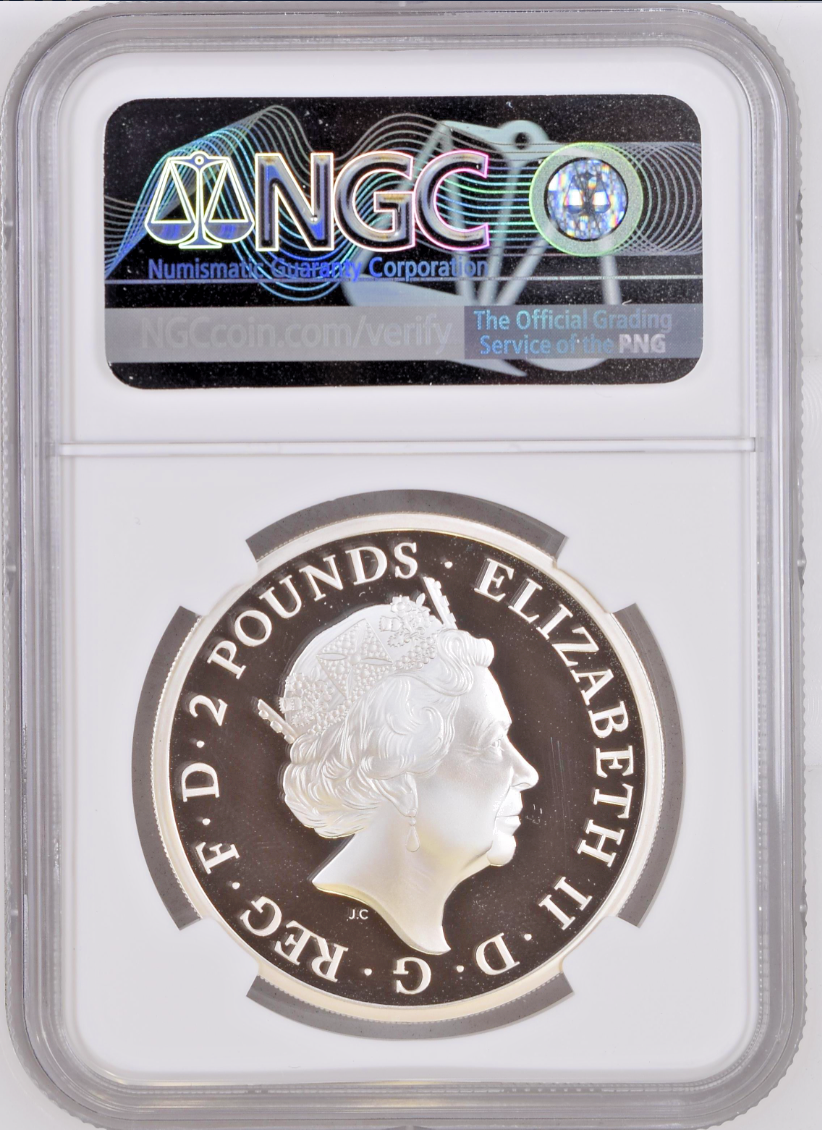 2018 G.Britain S2PND Black Bull of Clarence 1 oz Silver Proof NGC PF70 UC