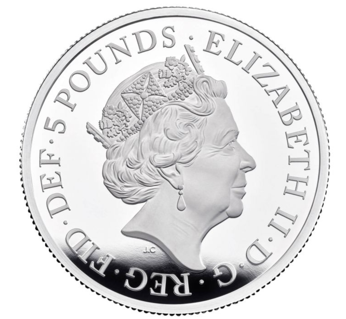 Queen's Beasts 2021 UK 2 oz Silver Proof Coin NGC PF70 UC (w/ Box & COA)