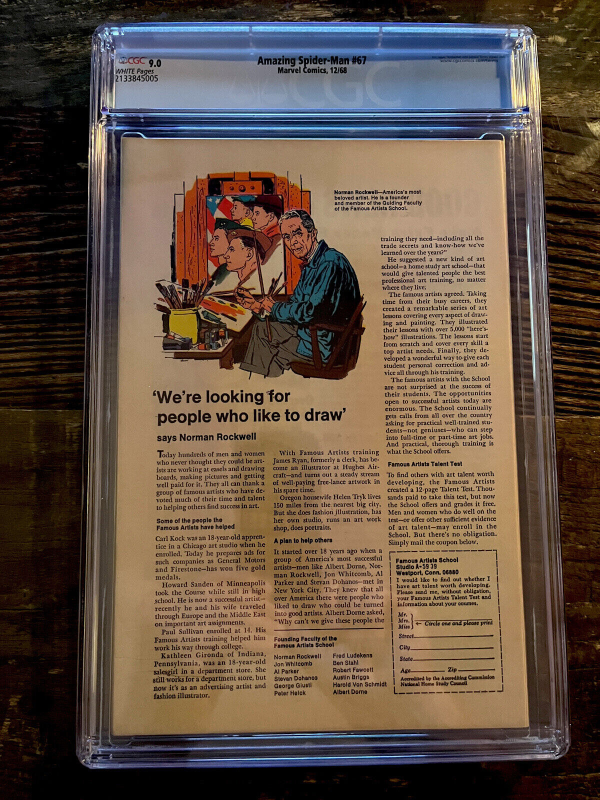 Rare White Pages! Amazing Spider-Man #67 CGC 9.0 - Mysterio