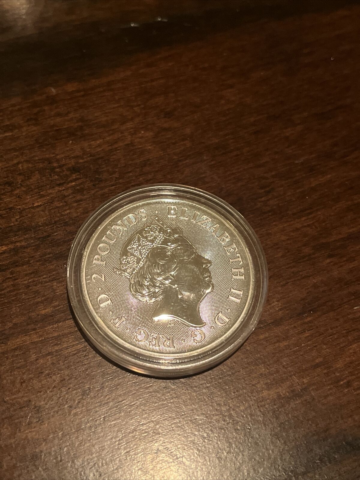 2022 1oz .999 Silver British Maid Marian Coin BU in Plastic Capsule