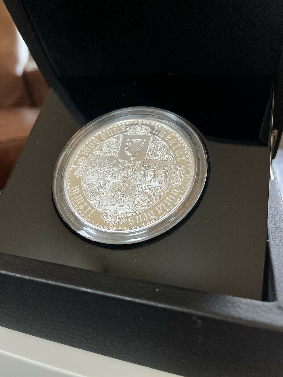 Gothic Crown Quartered Arms 2021 UK 5oz Silver Proof Coin