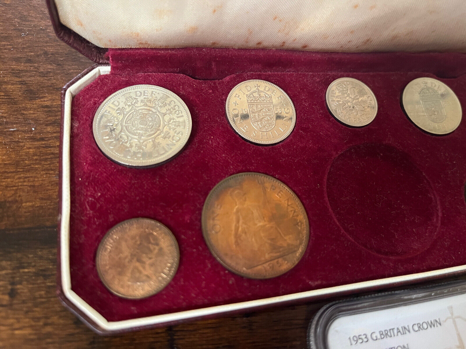 Rare Cameo! 1953 Great Britain Proof Crown Set - Coronation Crown NGC PF65 Cameo