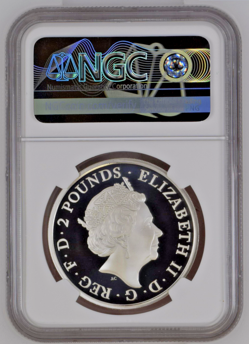 2021 Britain Queen's Beasts Greyhound Richmond 1 oz Silver Proof NGC PF70 UC