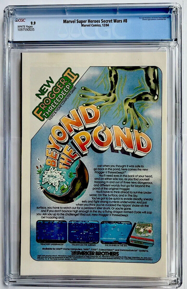 Graded Mint White Pages! Marvel Secret Wars #8 CGC 9.9 - Origin Black Costume