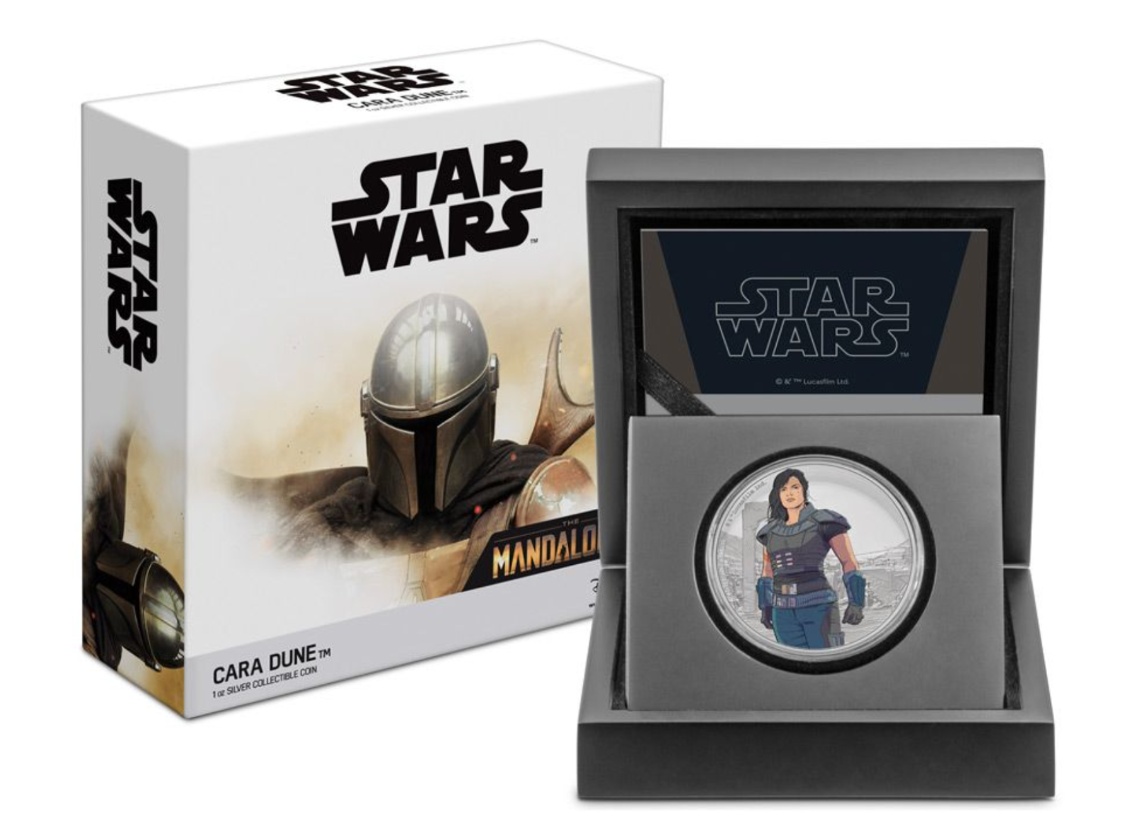 2021 Niue $2 1-oz Silver Star Wars Mandalorian Cara Dune Colorized Gem Proof