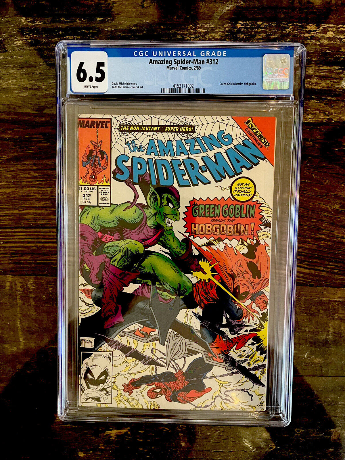 White Pages! Amazing Spider-Man #312 CGC 6.5  Green Goblin Battles Hobgoblin
