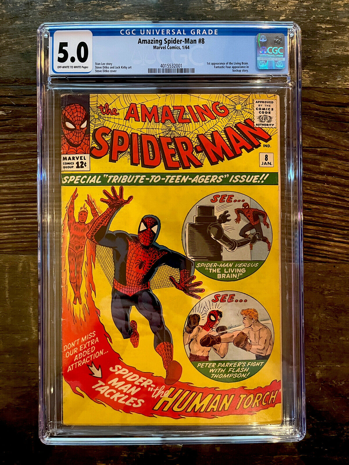 Amazing Spider-Man #8 CGC 5.0 - 1st Appearance Living Brain