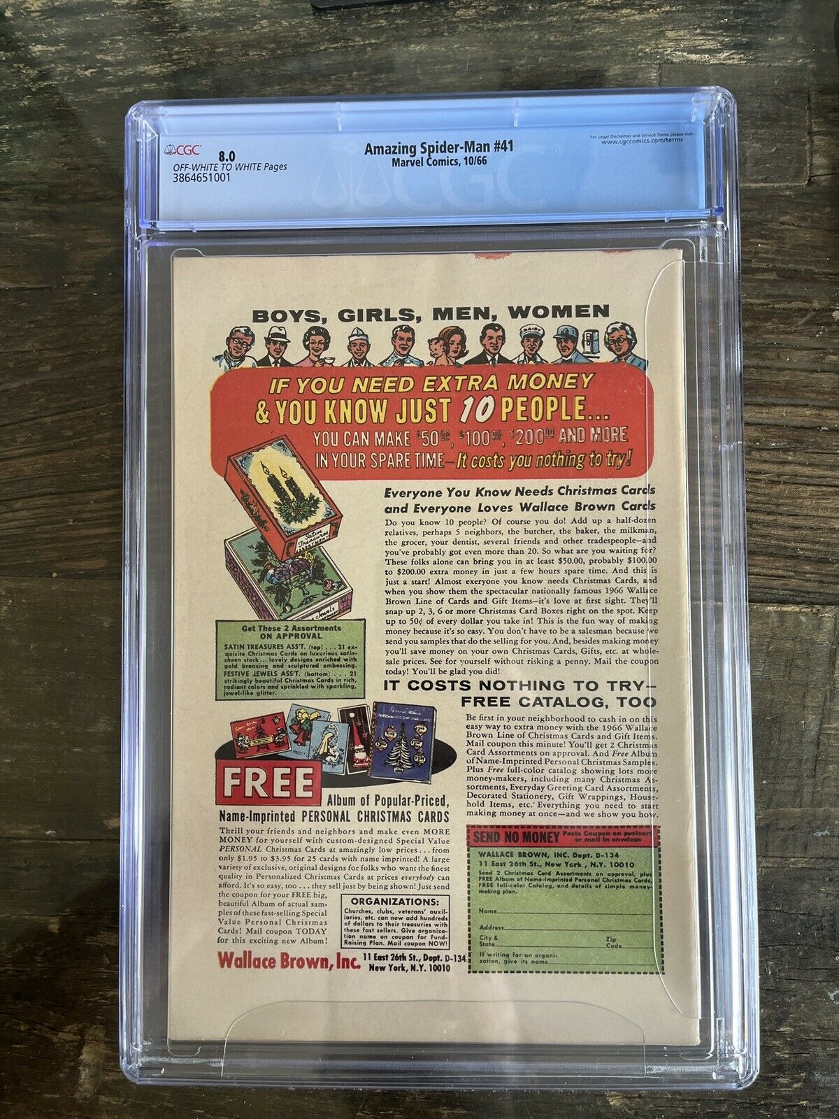 Amazing Spider-Man #41 CGC 8.0 Off White to White Pages 1st Appearance the Rhino