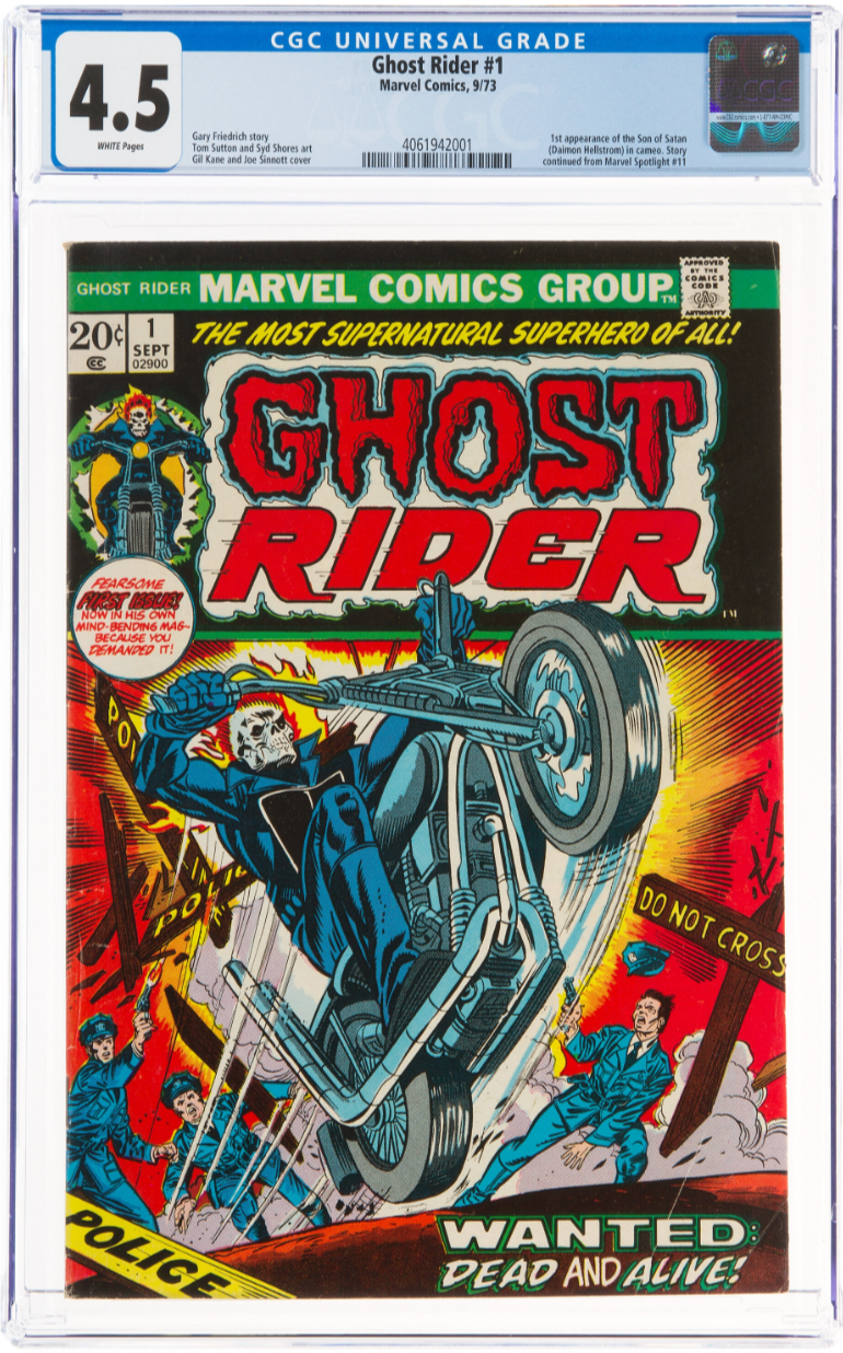 Rare White Pages! Ghost Rider #1 CGC 4.5 - 1st Son of Satan