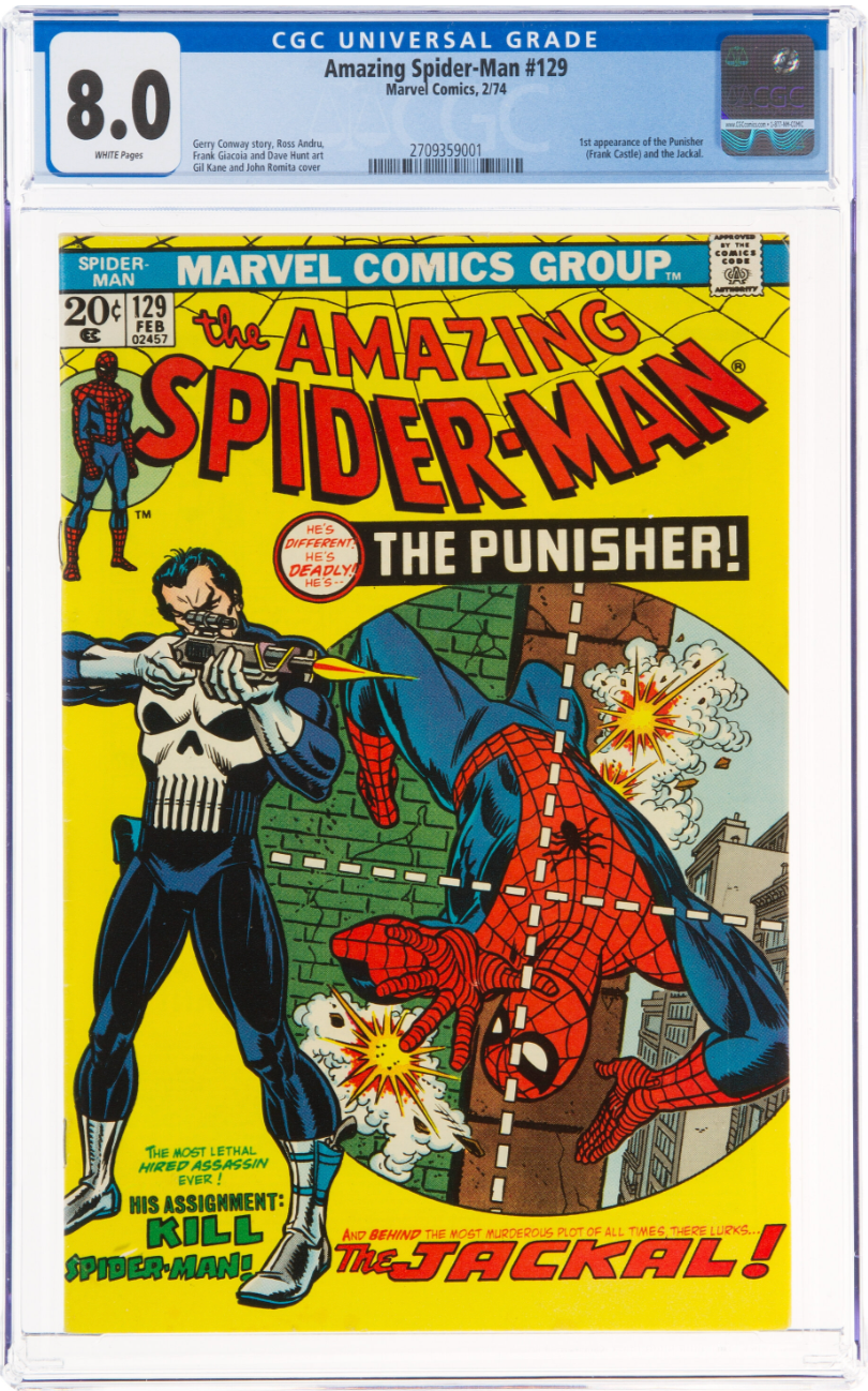 Rare White Pages! Amazing Spider-Man #129 CGC 8.0