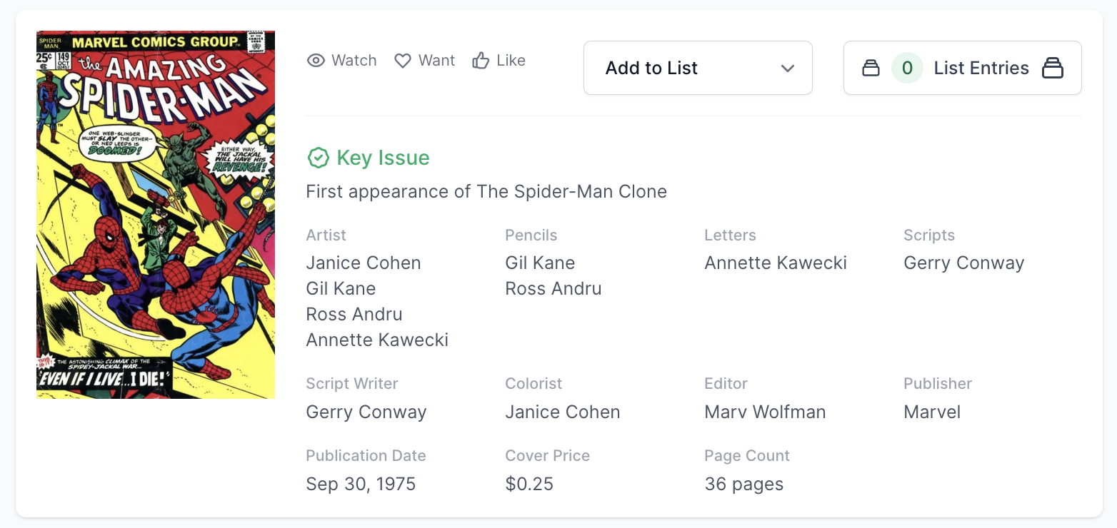 Rare White Pages! Amazing Spider-Man #149 CGC 9.2 - Death of Jackal