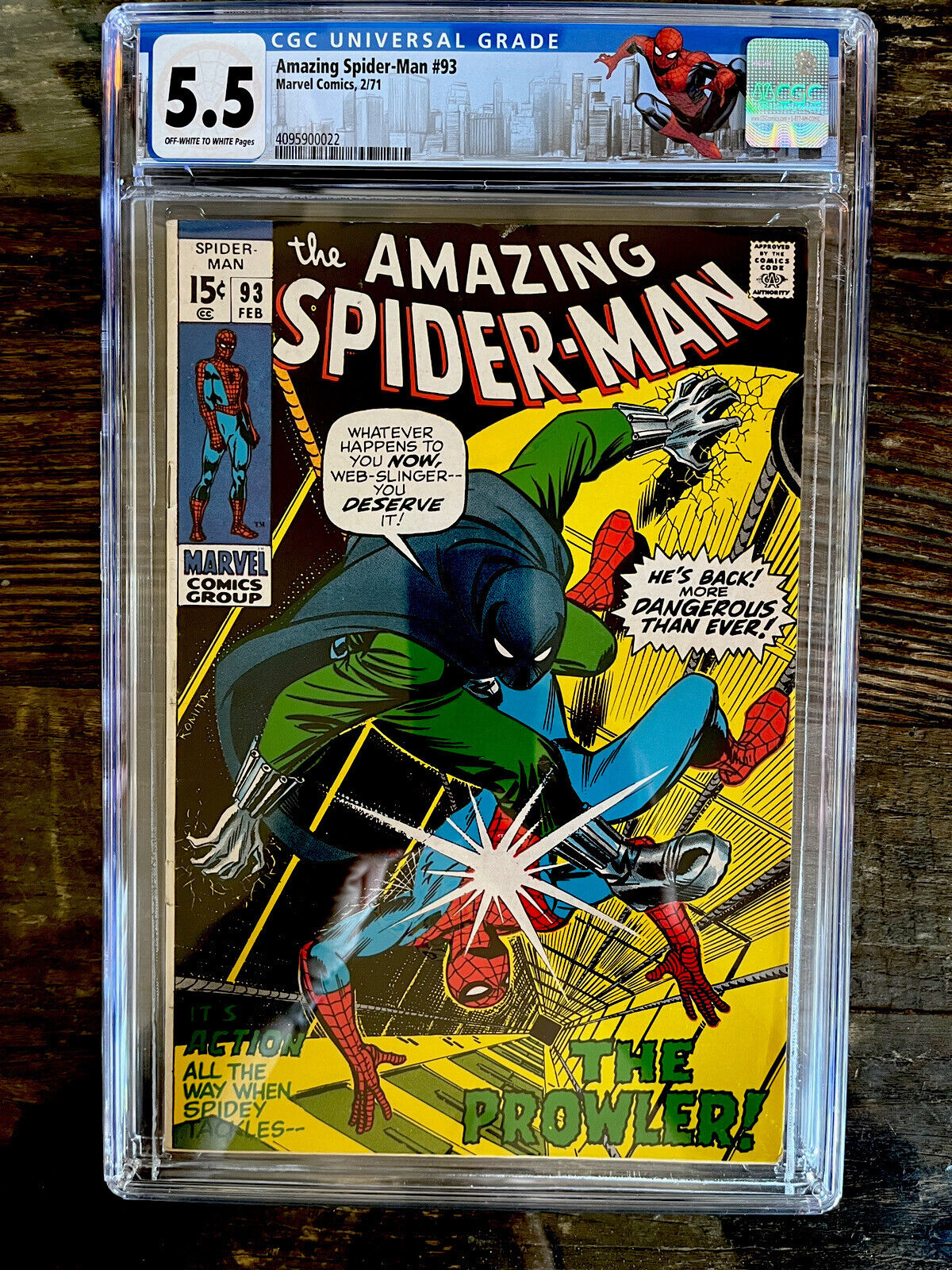 Amazing Spider-Man #93 CGC 5.5 - NYC Label - Prowler