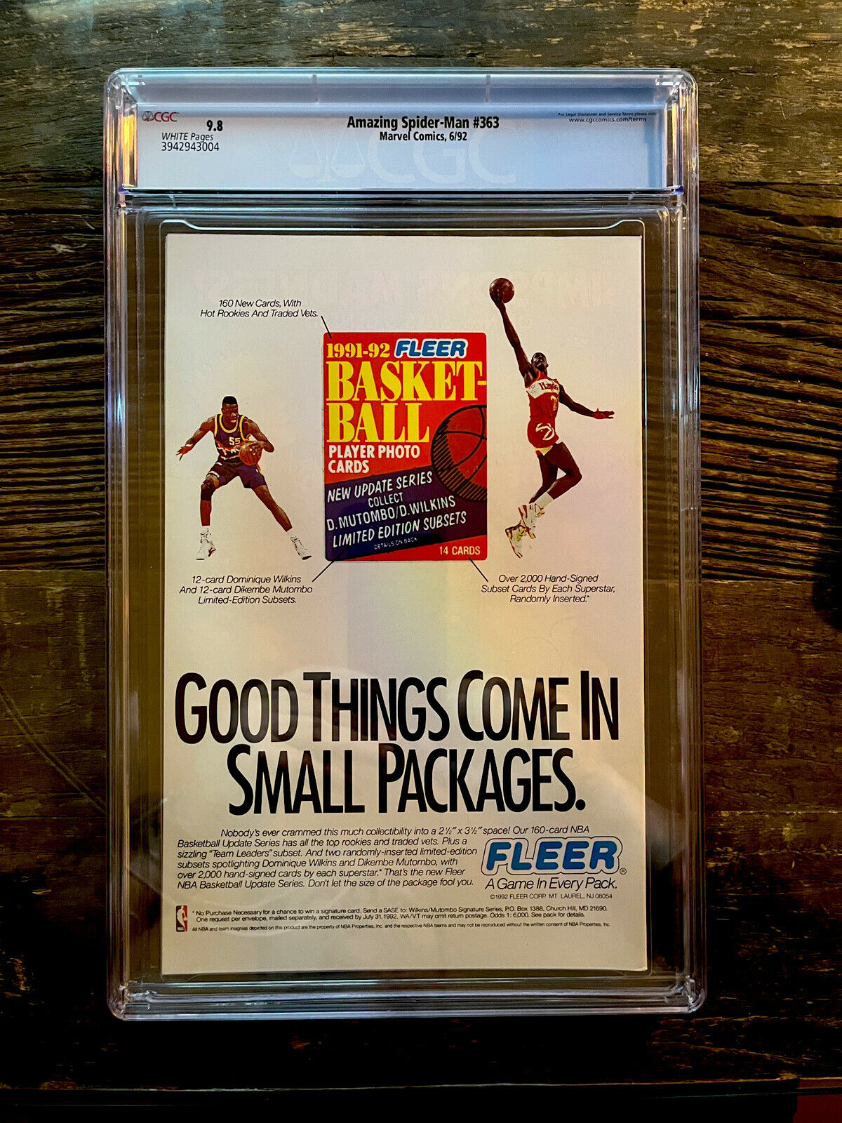 White Pages! Amazing Spider-Man #363 CGC 9.8 - Carnage & Venom