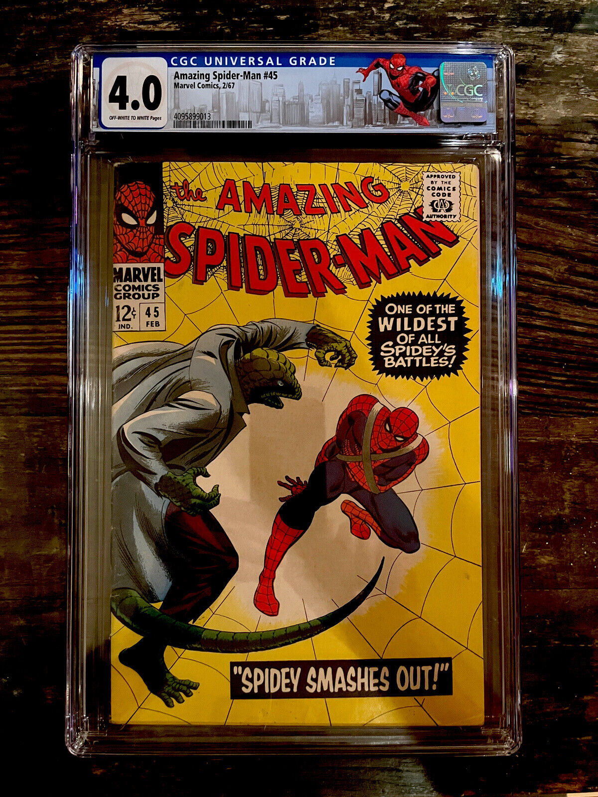 Spider-man Label! Amazing Spider-Man #45 CGC 4.0 - 3rd Appearance of the Lizard