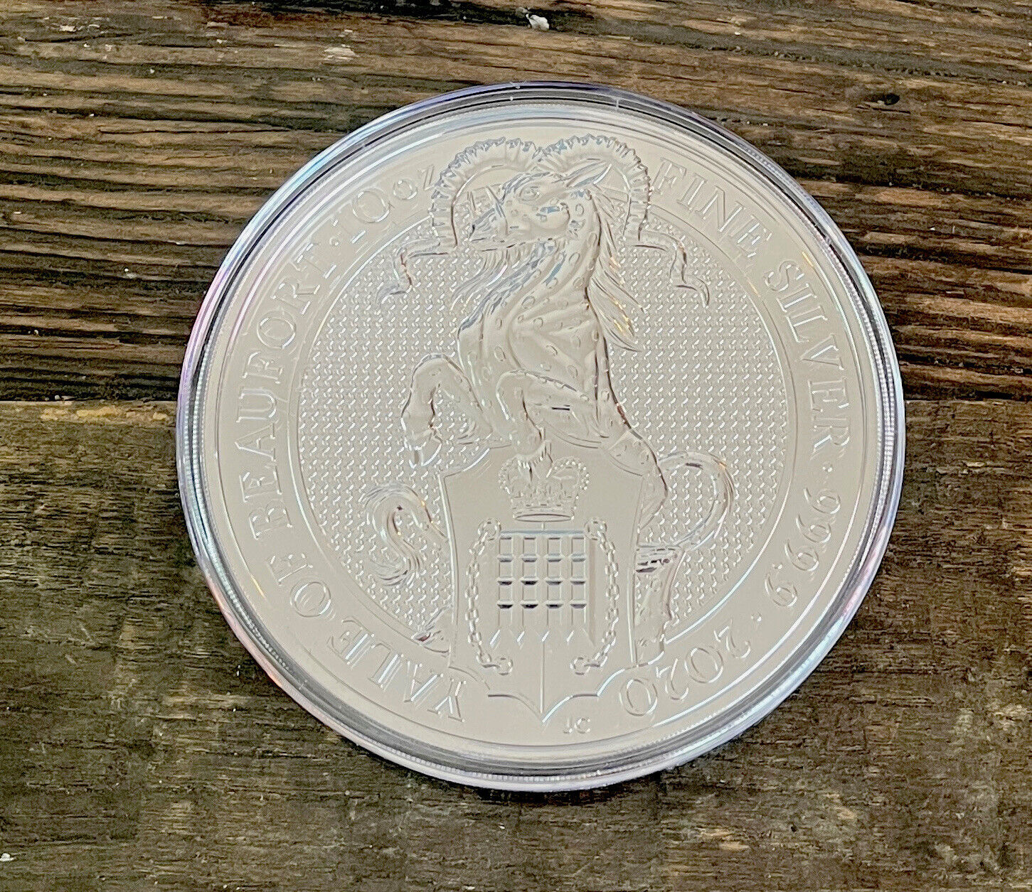 2020 Great Britain 10 oz Silver Queen's Beasts The Yale - In Capsule