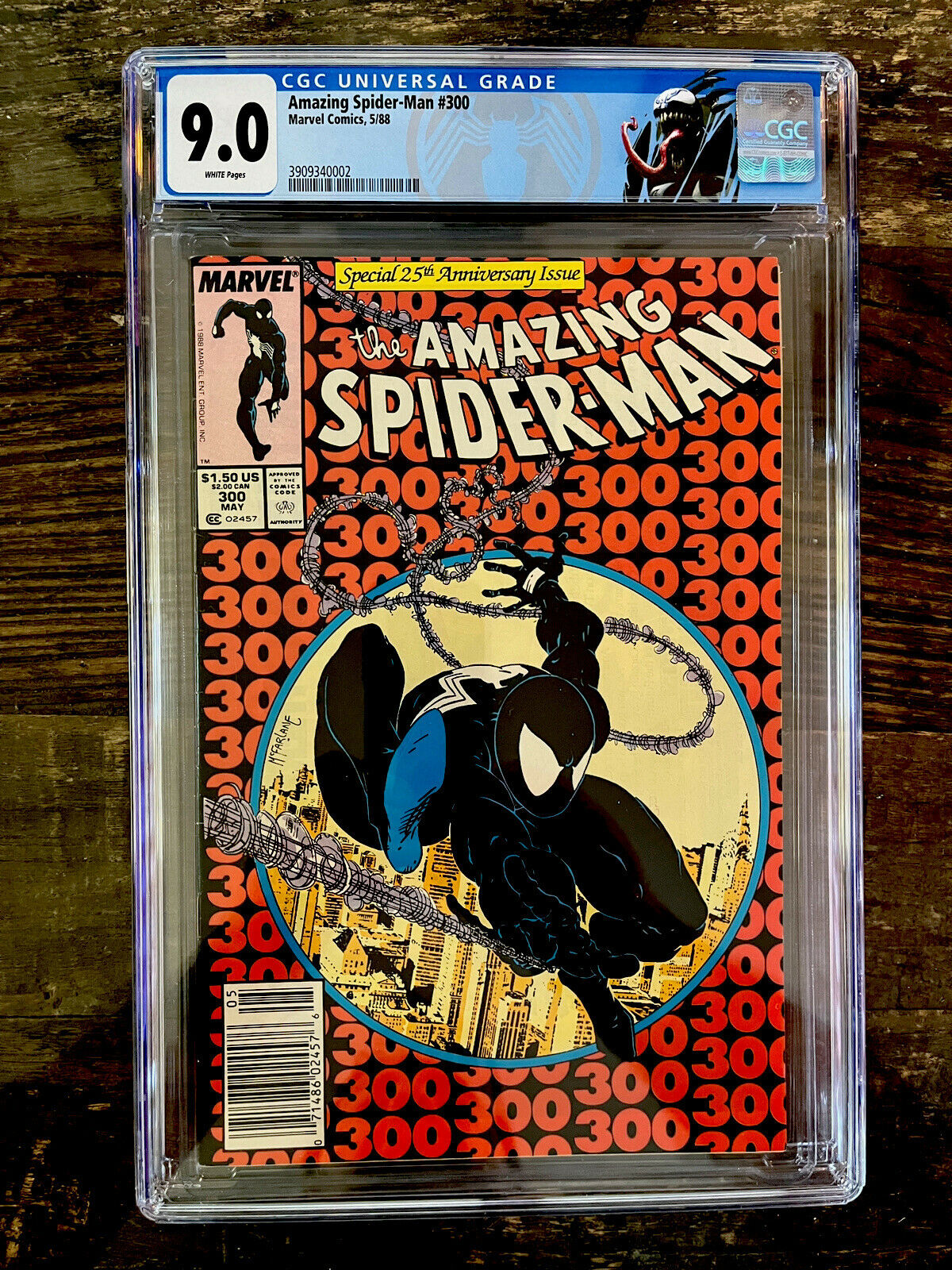 White Pages Newsstand! Amazing Spider-Man #300 CGC 9.0  Venom Origin 1st Full