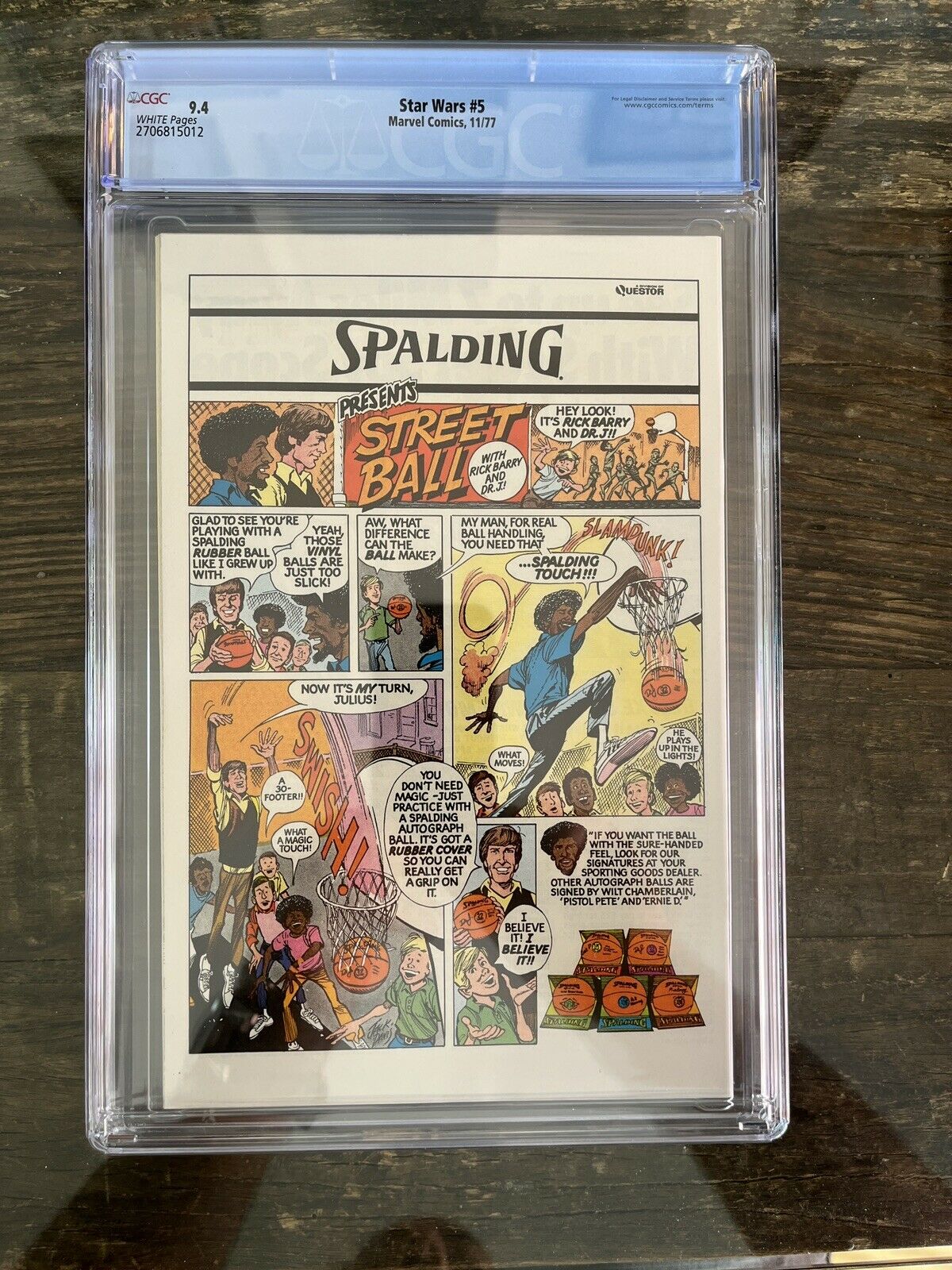 Star Wars #5 CGC 9.4 White Pages - Part 5 of Star Wars A New Hope