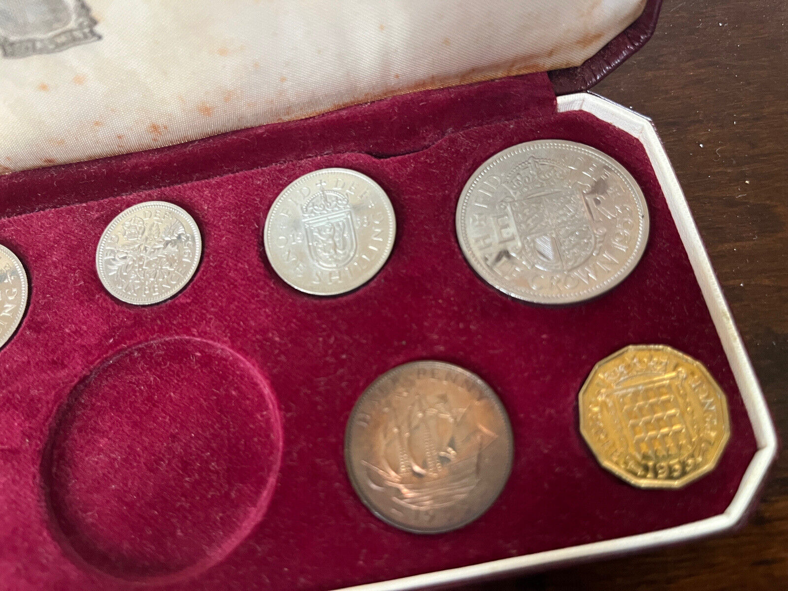 Rare Cameo! 1953 Great Britain Proof Crown Set - Coronation Crown NGC PF65 Cameo