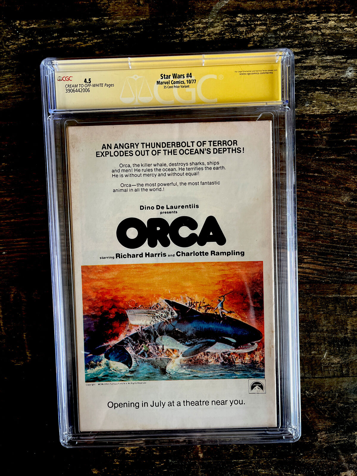 Rare 35 Cent Variant! Star Wars #4 CGC SS 4.5 White Pages - Signed Roy Thomas