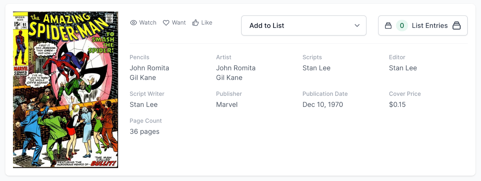 White Pages Amazing Spider-Man #91 CGC 9.4  Funeral George Stacy