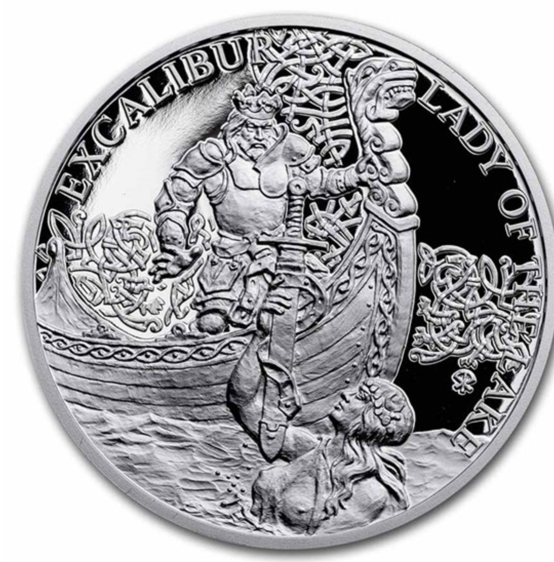 2021 Niue 1 oz Silver The Legend of King Arthur *COMPLETE SET & TIN
