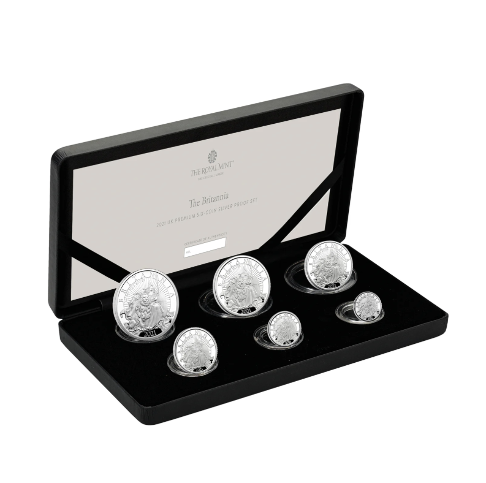The Britannia 2021 UK Six-Coin Silver Proof Set