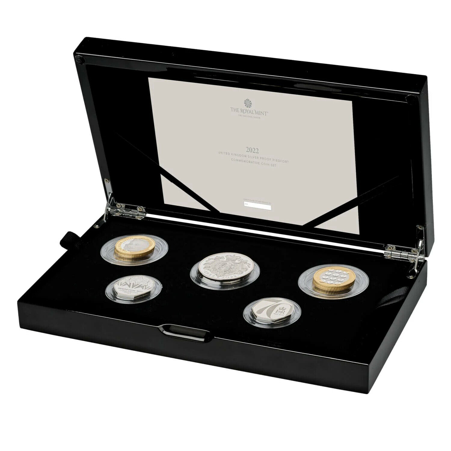 The 2022 Jubilee United Kingdom Silver Proof Piedfort Commemorative Coin Set