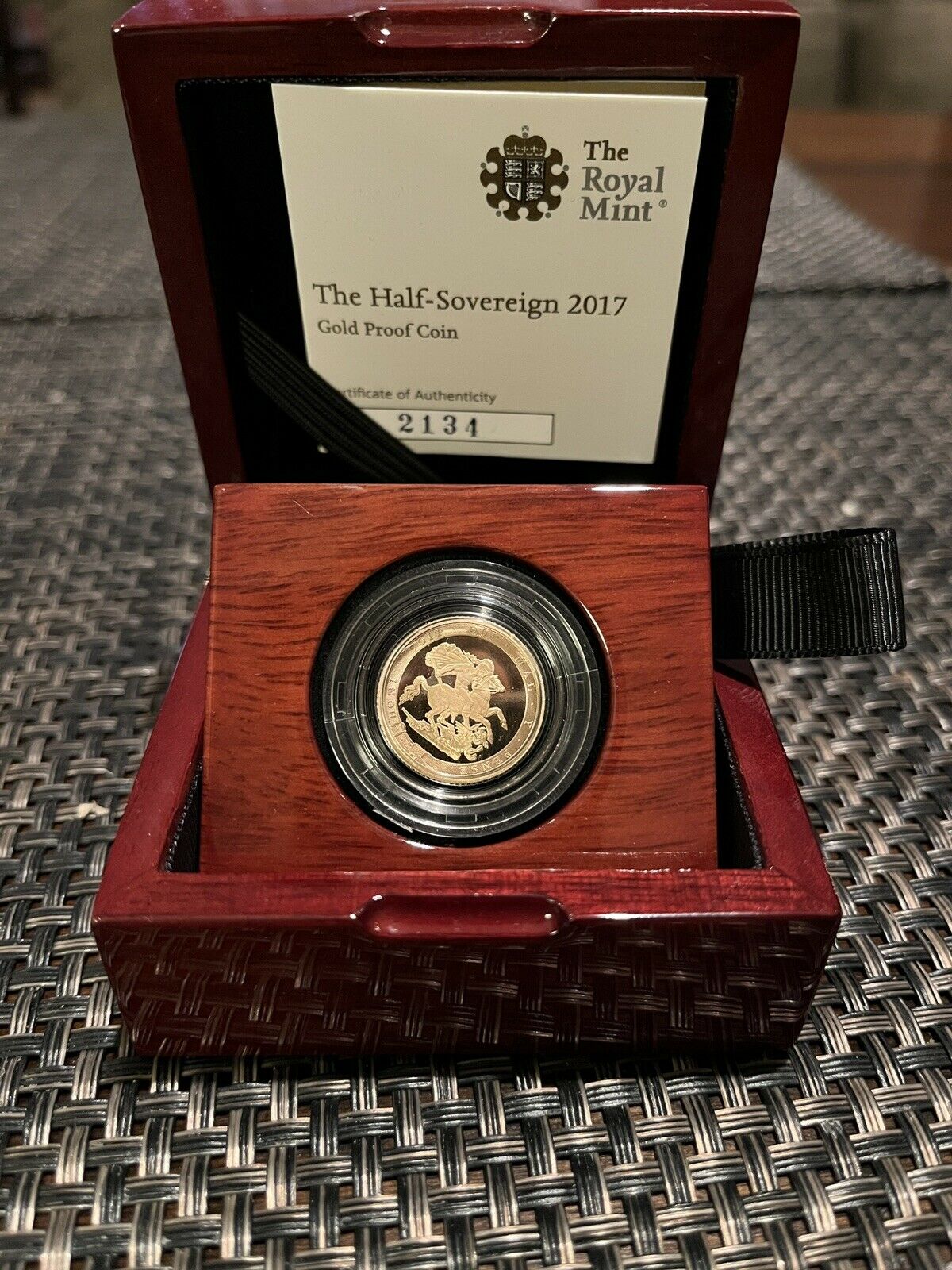 2017 Great Britain Pistrucci Gold Proof Half Sovereign Coin Set Box Coa