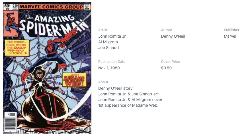 White Pages Newsstand! Amazing Spider-Man #210 CGC 9.0 1st appear of Madame Web