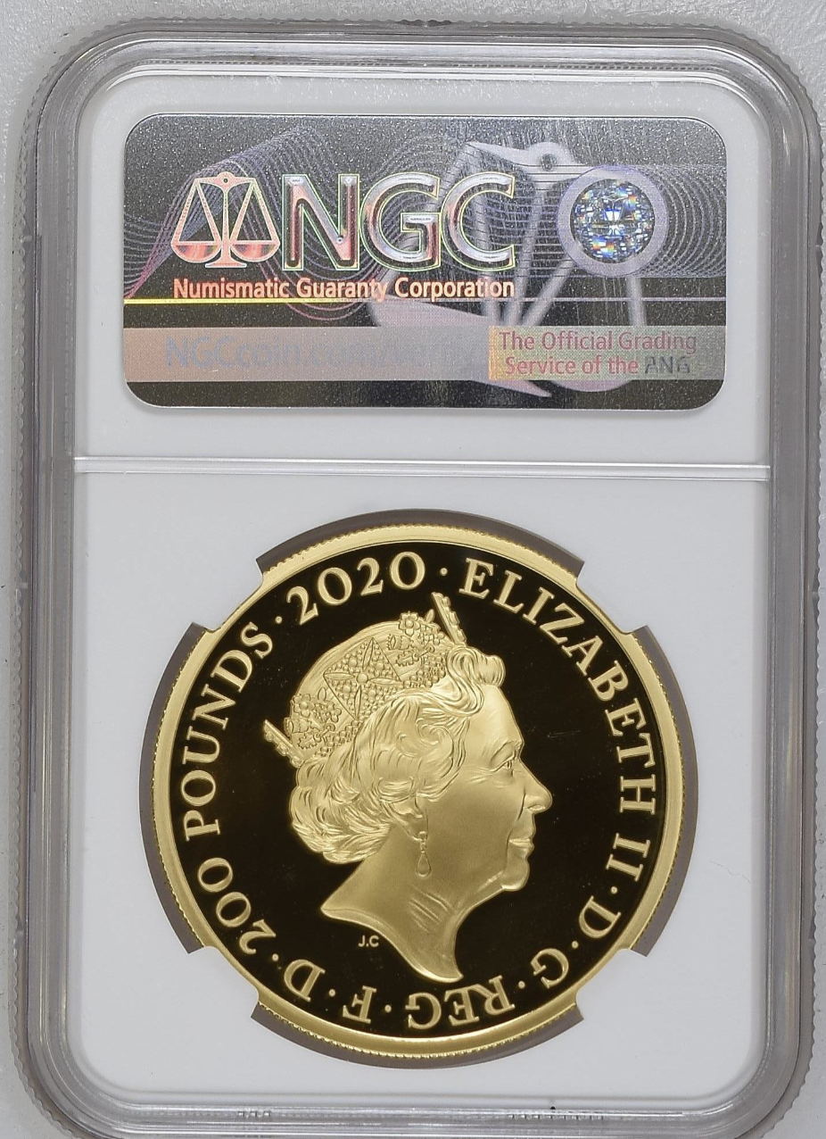 Three Graces 2020 UK Two-Ounce Gold Proof Coin NGC PF70 First Release