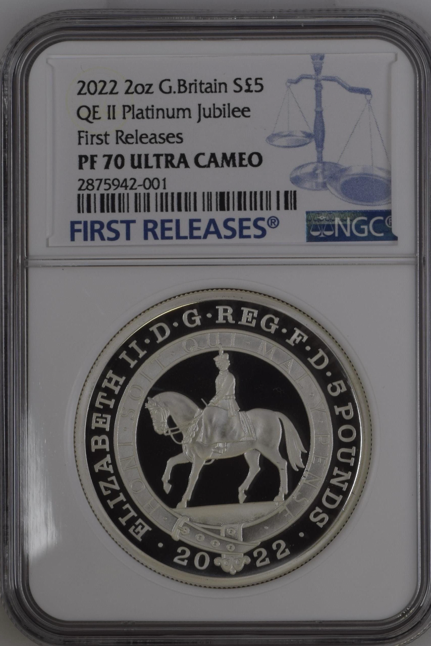 2022 Platinum Jubilee of Her Majesty Queen 2 oz Silver NGC PF70 UC First Release