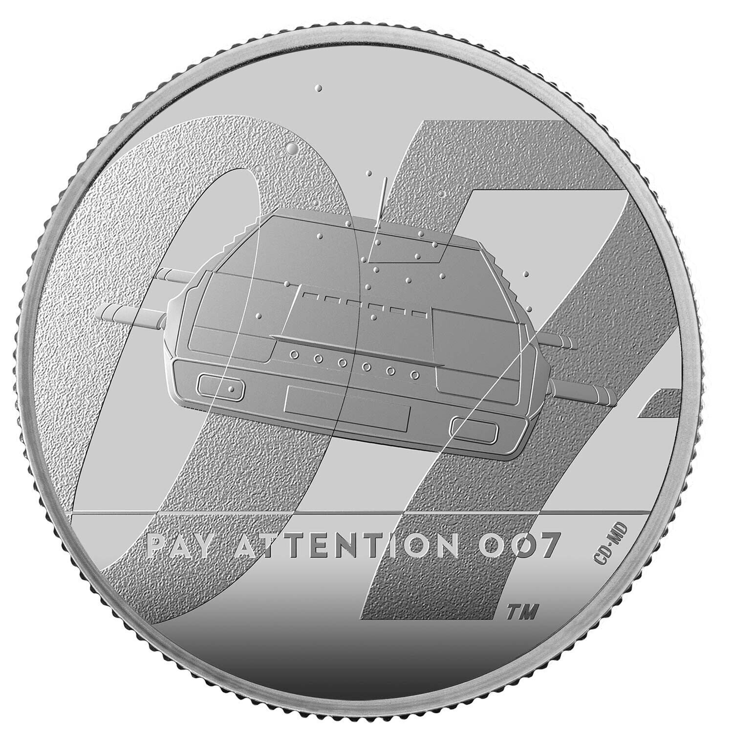 2020 James Bond Half Ounce Silver Proof Coin - Pay Attention - Royal Mint