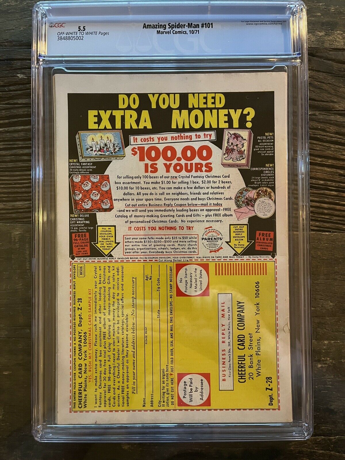 White Pages! Amazing Spider-Man #101 CGC 5.5  1st Morbius!