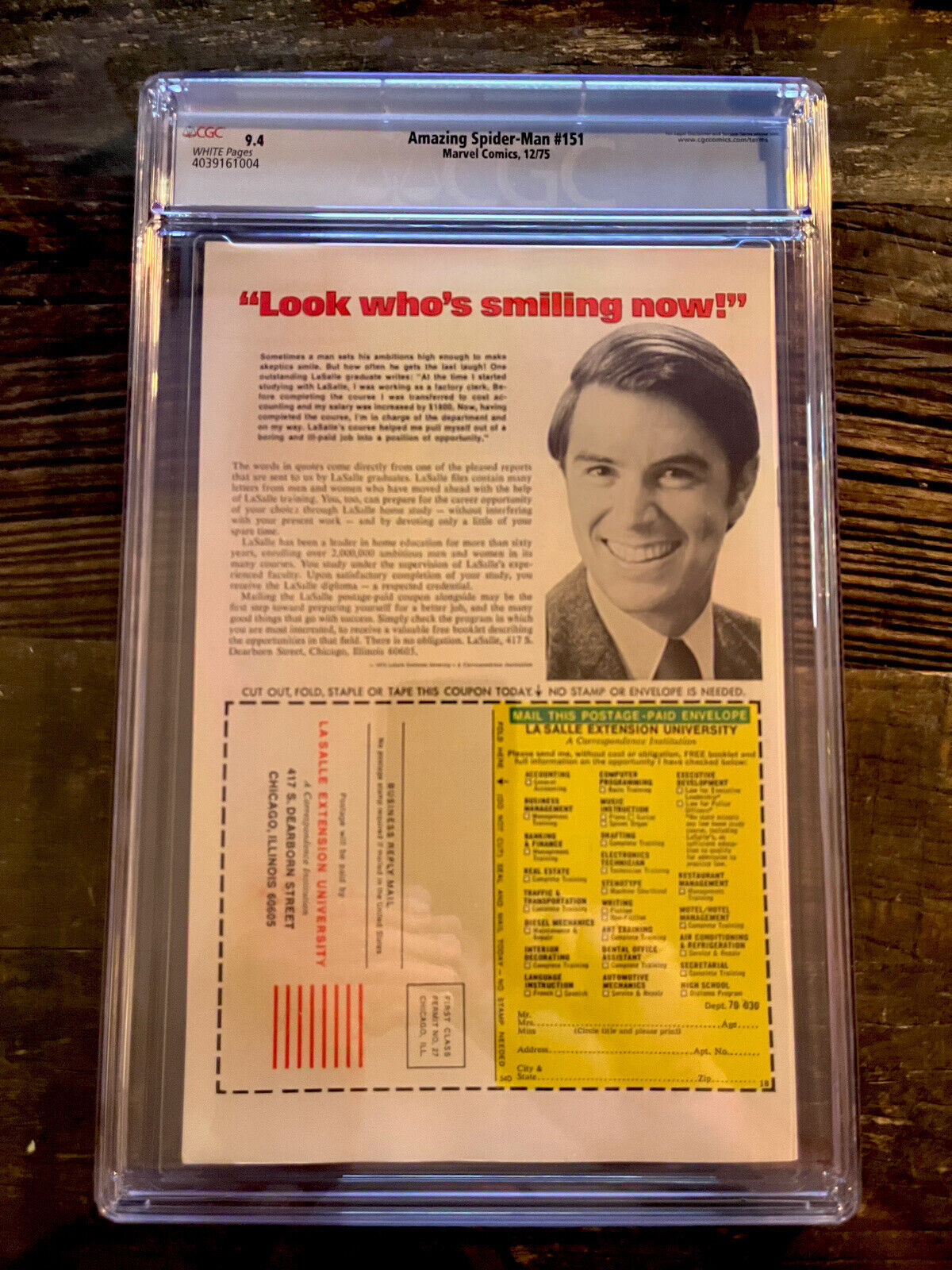 White Pages! Amazing Spider-Man #151 CGC 9.4 - Iconic Cover, Shocker Appearance