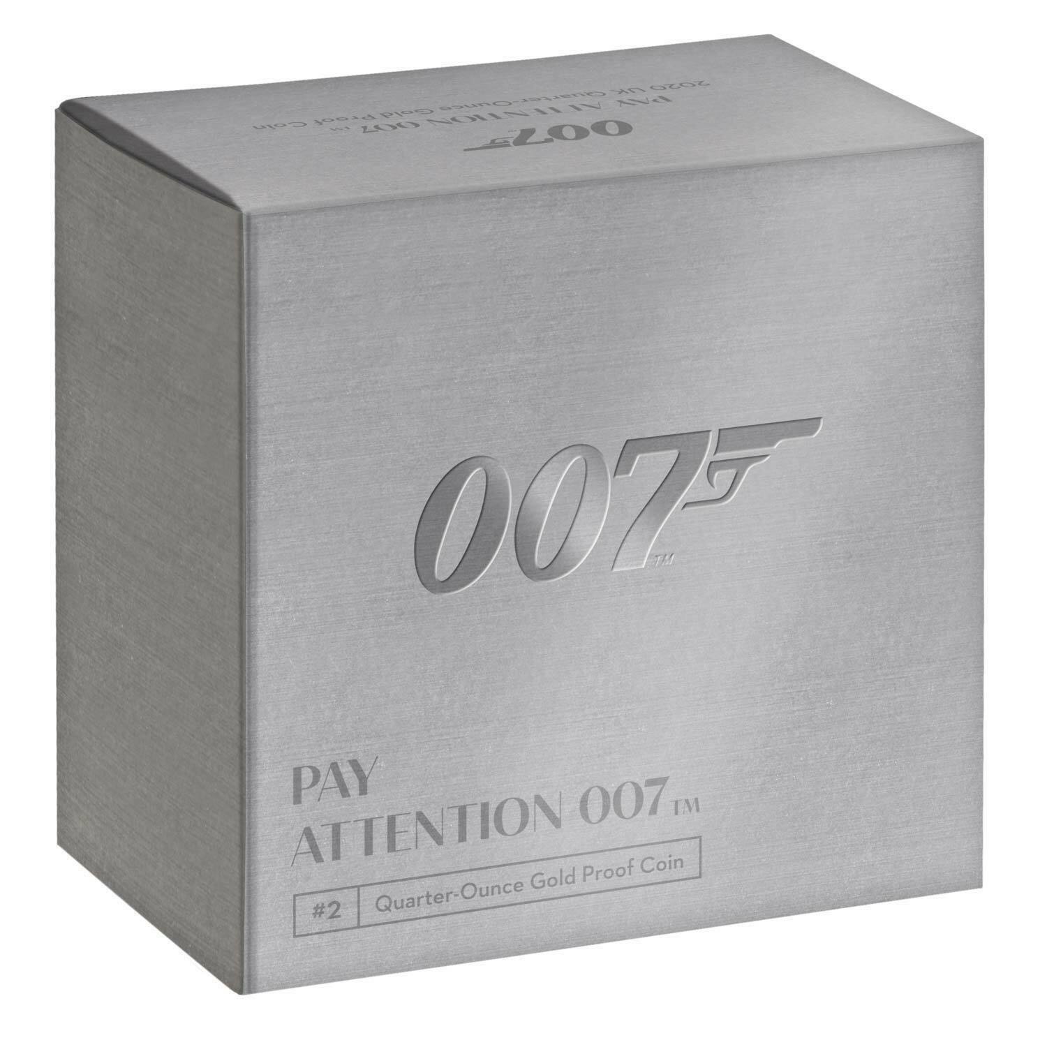 2020 GB 1/4 oz Gold Proof Pay Attention James Bond 007 Coin #2 NGC PF70 UC
