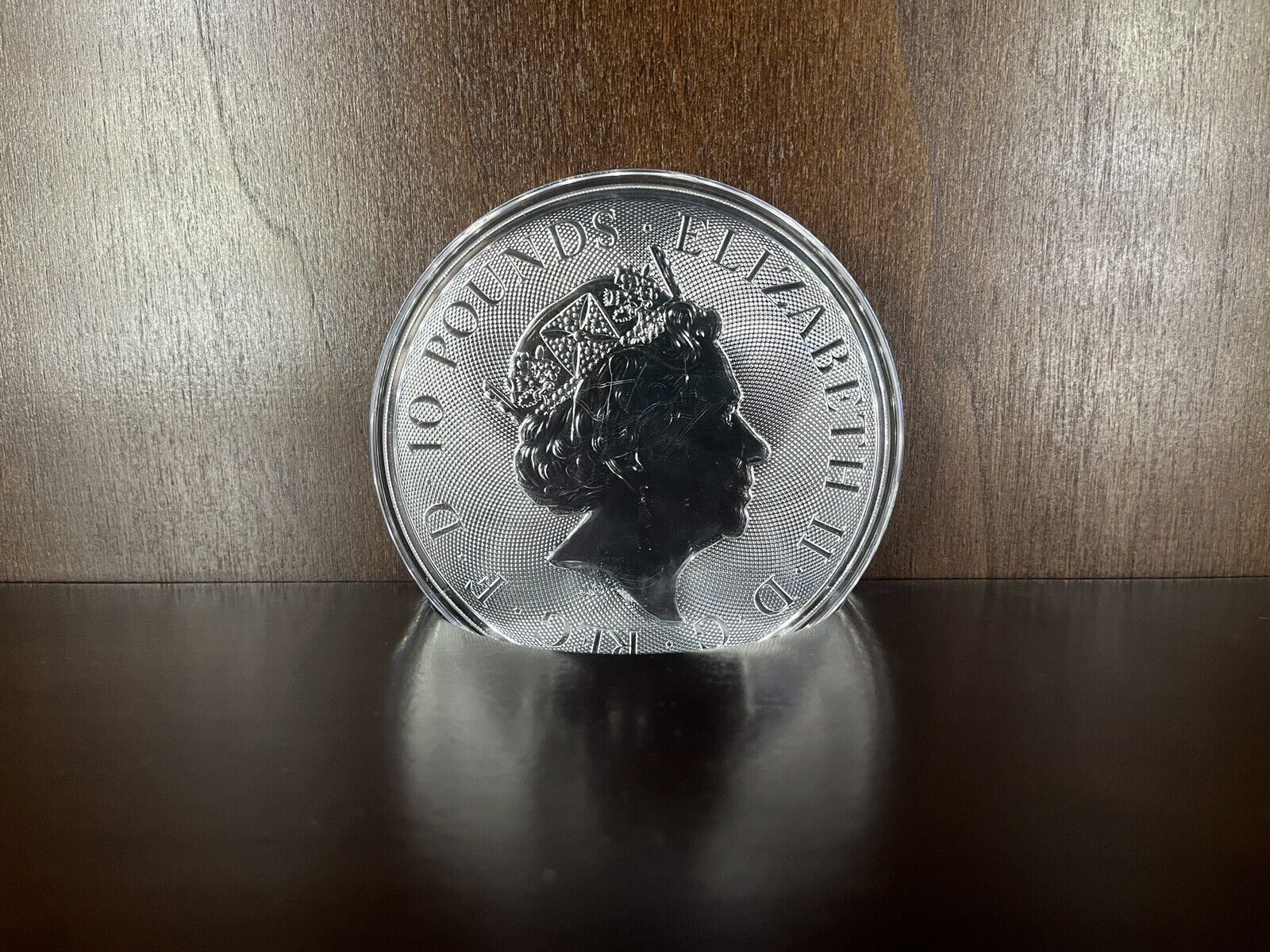 2021 GB 10 oz Silver Queen's Beasts White Lion of Mortimer - In Capsule