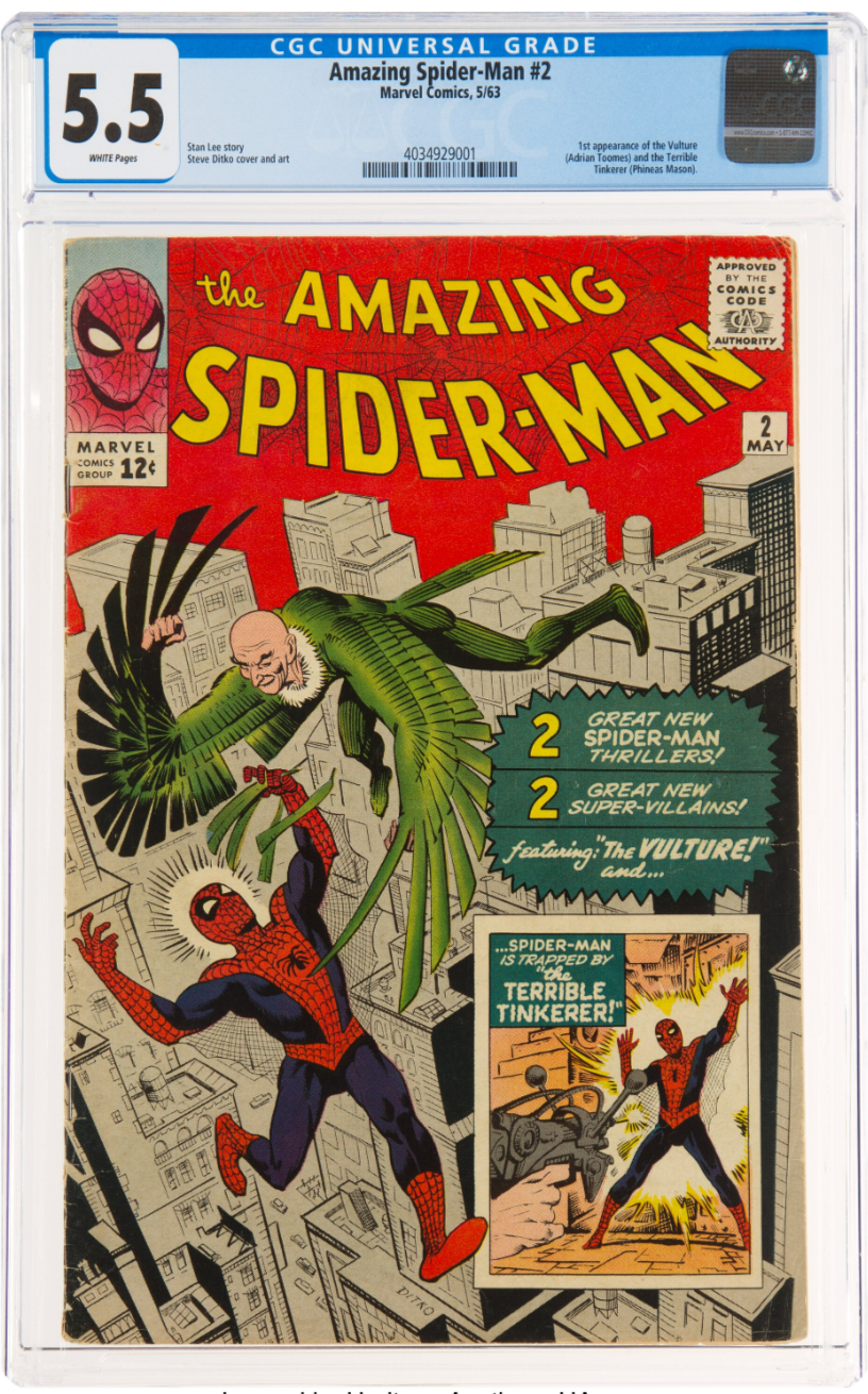 Rare White Pages! Amazing Spider-Man #2 CGC 5.5 - 1st Vulture