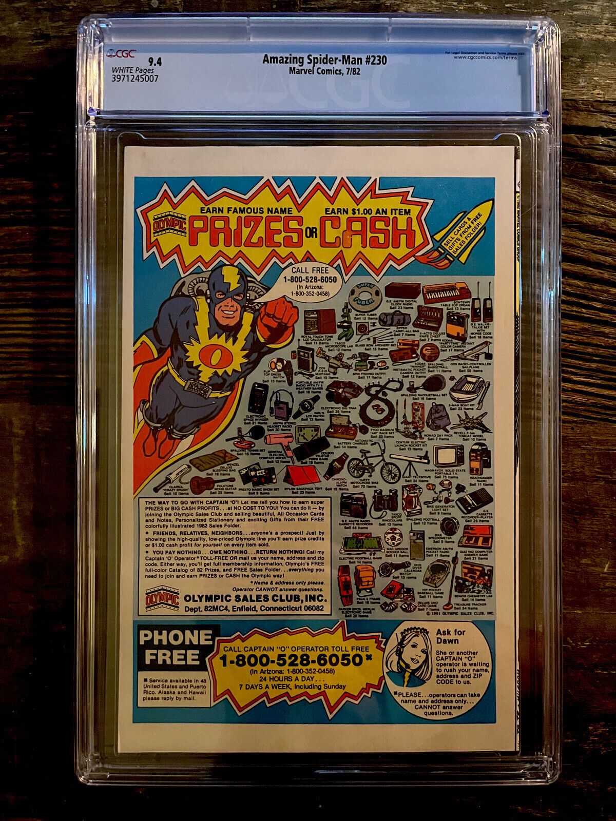 White Pages! Newsstand! Amazing Spider-Man #230 CGC 9.4 - Juggernaut, Madame Web