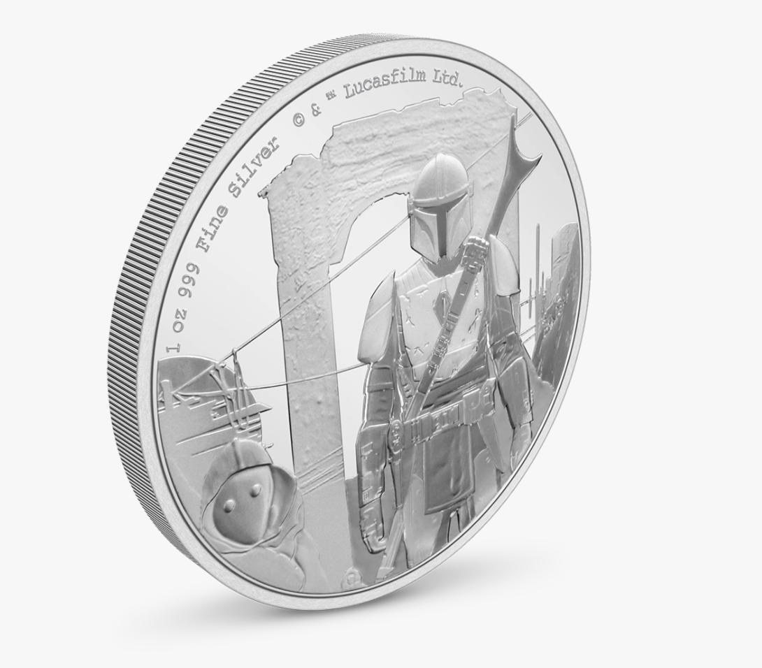Disney 1 oz Proof Mandalorian ￼Star Wars Silver Coin .999 fine